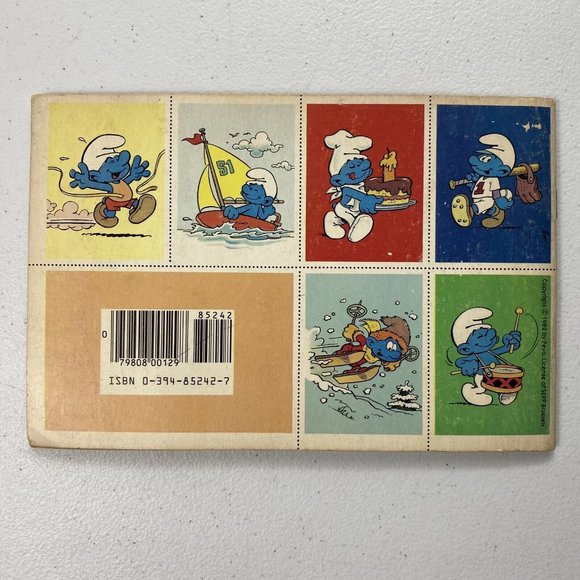Vintage Smurf Stamp Fun 32 Stamps Puzzles Happy House Booklet - Picture 4 of 4